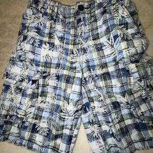 Levi Blue and White Plaid Bermuda Shorts Size 6